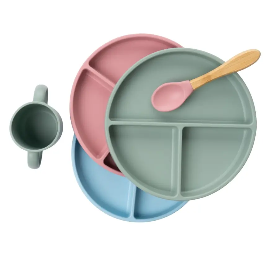 Bm Care Silikon Tabak Vakum Tabanlı Porsiyon 6+ Ay -yeşil - 2