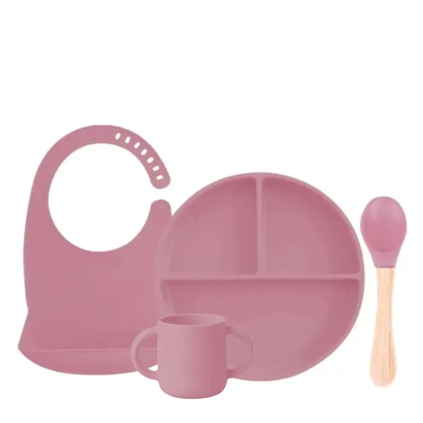 BM Care Slilkon Beslenme Seti 4lü Pembe - 1