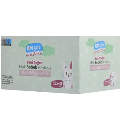 BM Care Yenidoğan Islak Havlu 12x40lı - 3