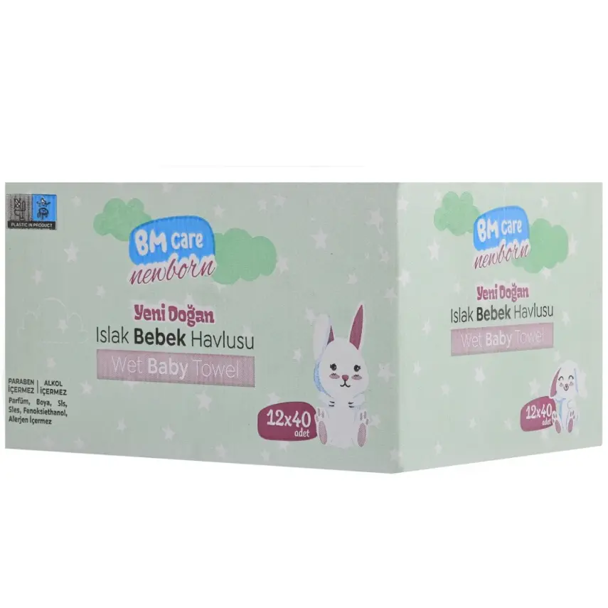 BM Care Yenidoğan Islak Havlu 12x40lı - 3
