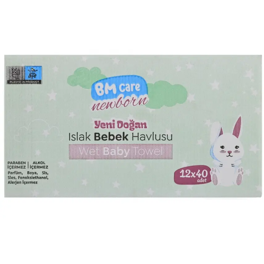 BM Care Yenidoğan Islak Havlu 12x40lı - 15