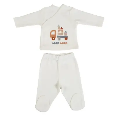 Bm Fabric Kamyon Desenli Yenidoğan 5'li Hastane Çıkışı Erkek Bebek - 2