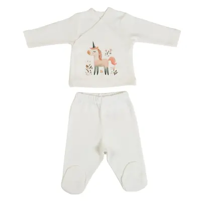 Bm Fabric Unicorn Desenli Yenidoğan 5'li Hastane Çıkışı Kız Bebek - 2