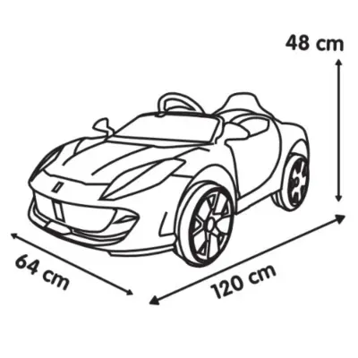BM Toys Primero Akülü Araba Kumandalı 4*2 12 Volt Sarı - 10