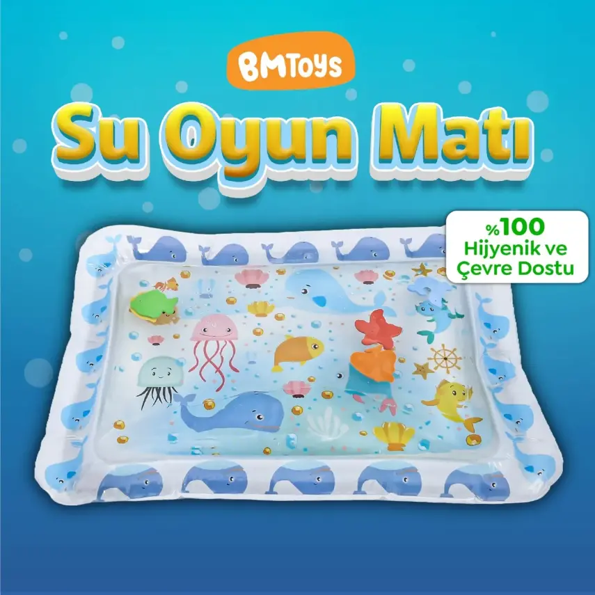 Bm Toys Tummy Time Şişme Bebek Su Oyun Matı - 4