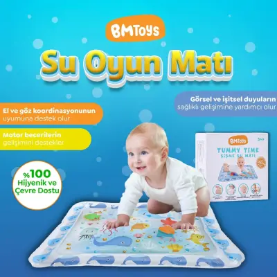 Bm Toys Tummy Time Şişme Bebek Su Oyun Matı - 3