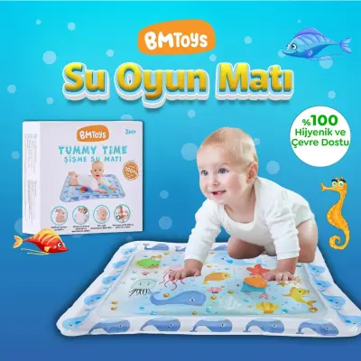Bm Toys Tummy Time Şişme Bebek Su Oyun Matı - 1