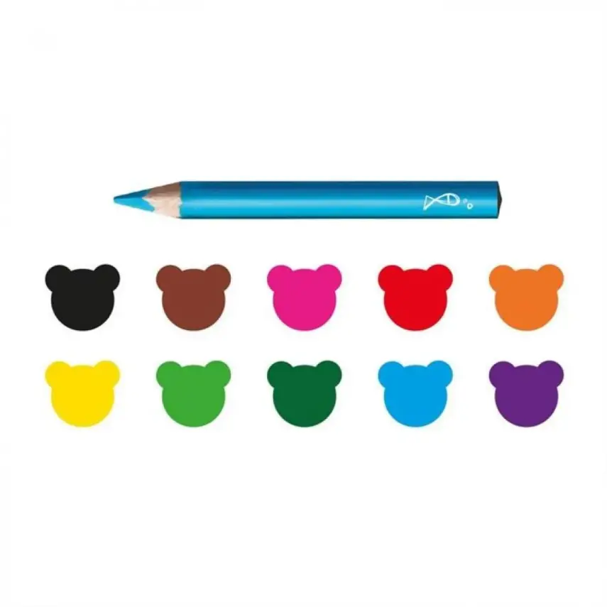 Carioca Baby Jumbo Üçgen Kuru Boya Kalemi 10lu - 3