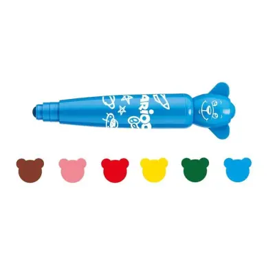 Carioca Baby Teddy Jumbo Yıkanabilir Keçeli Boya Kalemi 6lı  - 5
