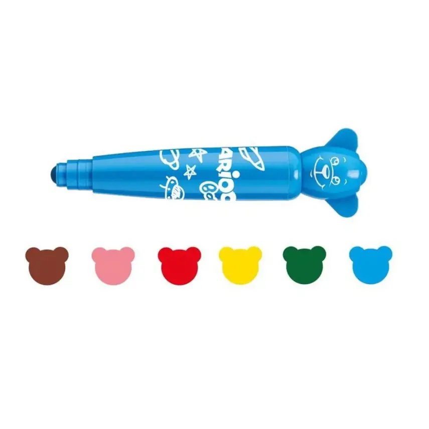 Carioca Baby Teddy Jumbo Yıkanabilir Keçeli Boya Kalemi 6lı  - 5