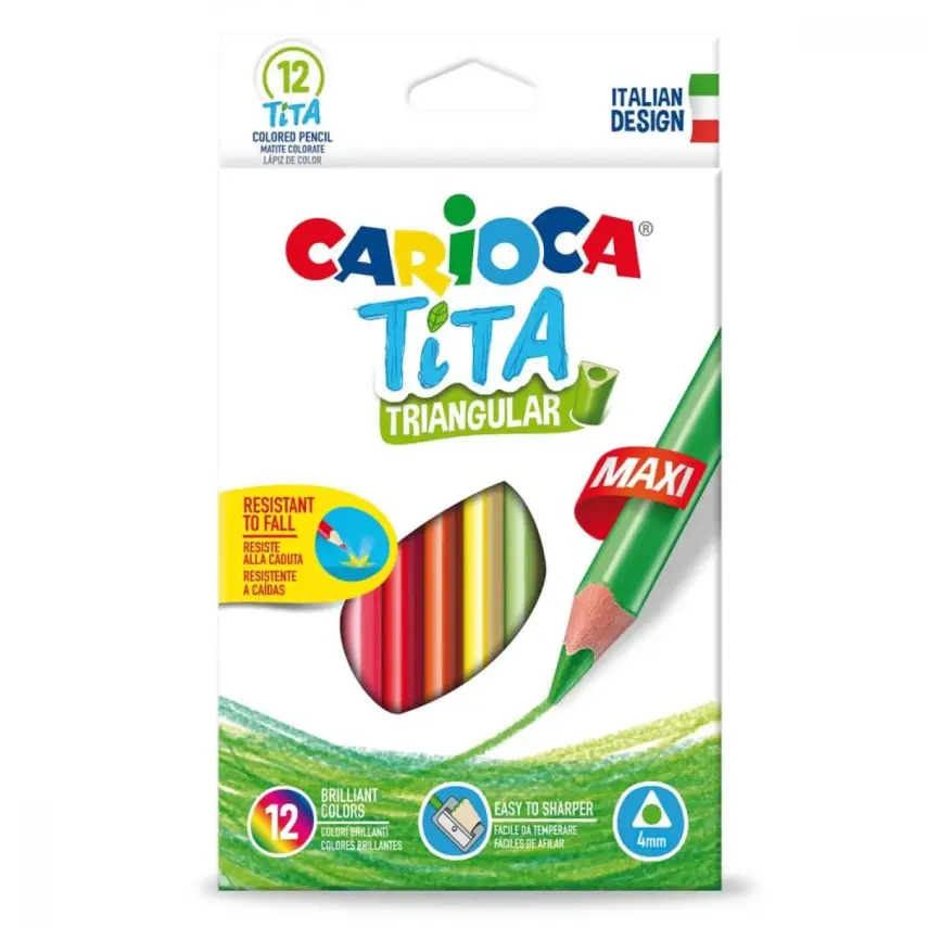 Carioca Tita Maxı Kuru Boya Kalemi 12li - 1