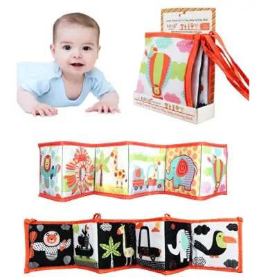 Carnival Baby&Kids Katlanan Bebek Aktivite Kitabı - Yüksek Kontrastlı Tasarım - 5