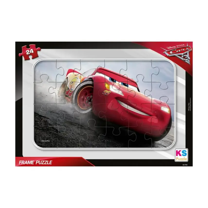 Cars Disney Frame Puzzle 24 Parça - 1