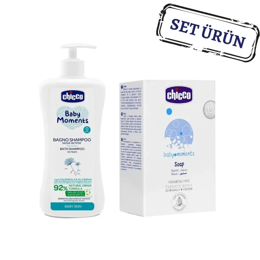 Chicco Baby Moments Bebek Şampuan + Bebek Sabunu (Avantaj Paketi) - 1