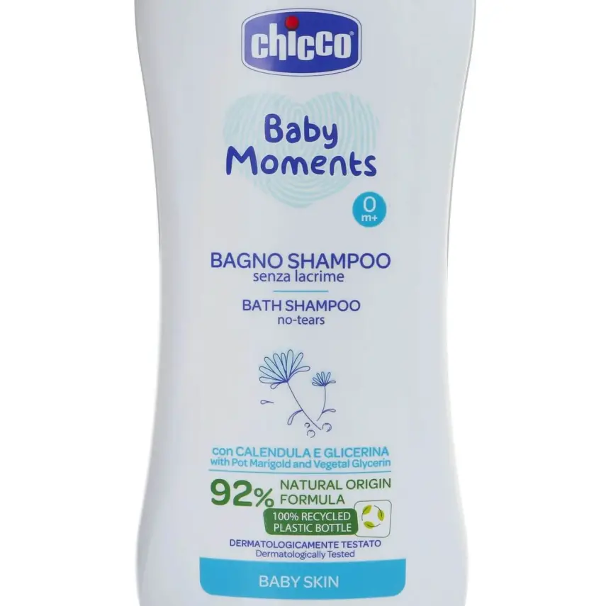 Chicco Baby Moments Doğal Göz Yakmayan Bebek Saç ve Vücut Şampuanı 750 ml - 3