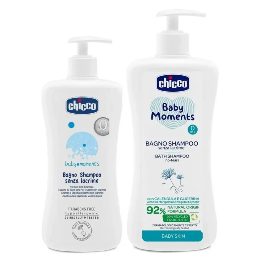 Chicco Baby Moments Doğal Göz Yakmayan Bebek Saç ve Vücut Şampuanı 750+200 ml - 2