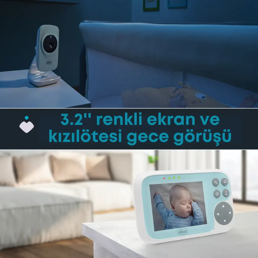 Chicco Baby Monitor Start Gece Görüşlü Ses Aktivasyonlu Bebek Kamerası 3,2 İnç - 3