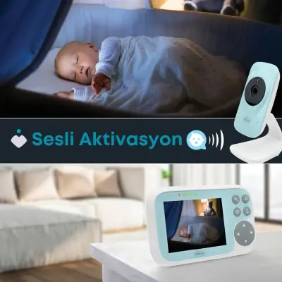 Chicco Baby Monitor Start Gece Görüşlü Ses Aktivasyonlu Bebek Kamerası 3,2 İnç - 5