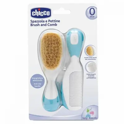 Chicco Bebek Yumuşak Fırça Tarak Seti Mavi - 2