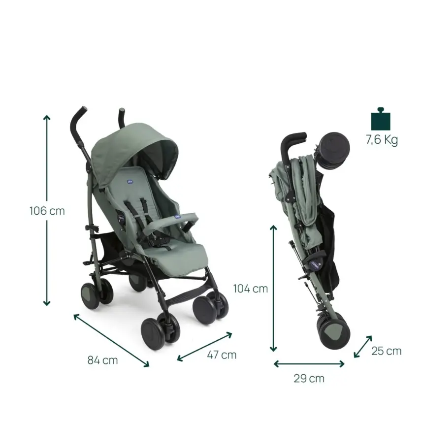 Chicco Echo Lite Baston Bebek Arabası Moss - 3