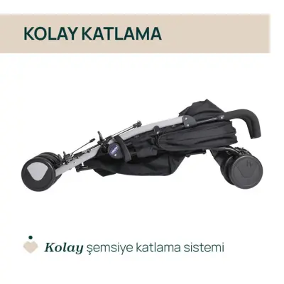 Chicco Echo Lite Kolay Katlanabilir Hafif Baston Bebek Arabası Ebony - 4