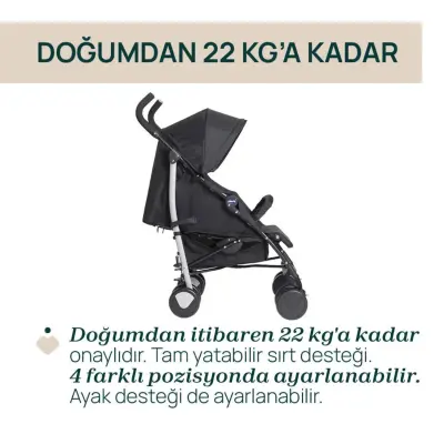 Chicco Echo Lite Kolay Katlanabilir Hafif Baston Bebek Arabası Ebony - 9