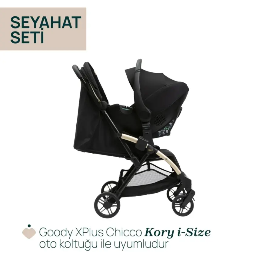 Chicco Goody Xplus Kabin Travel Sistem-Seyahat Sistem Bebek Arabası Black Re_Lux - 15