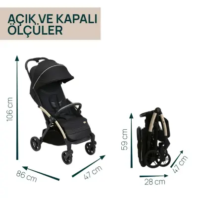 Chicco Goody Xplus Kabin Travel Sistem-Seyahat Sistem Bebek Arabası Black Re_Lux - 11