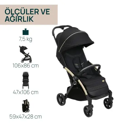 Chicco Goody Xplus Otomatik Katlanır Suya Dayanıklı Kabin Bebek Arabası Black Re_Lux - 5