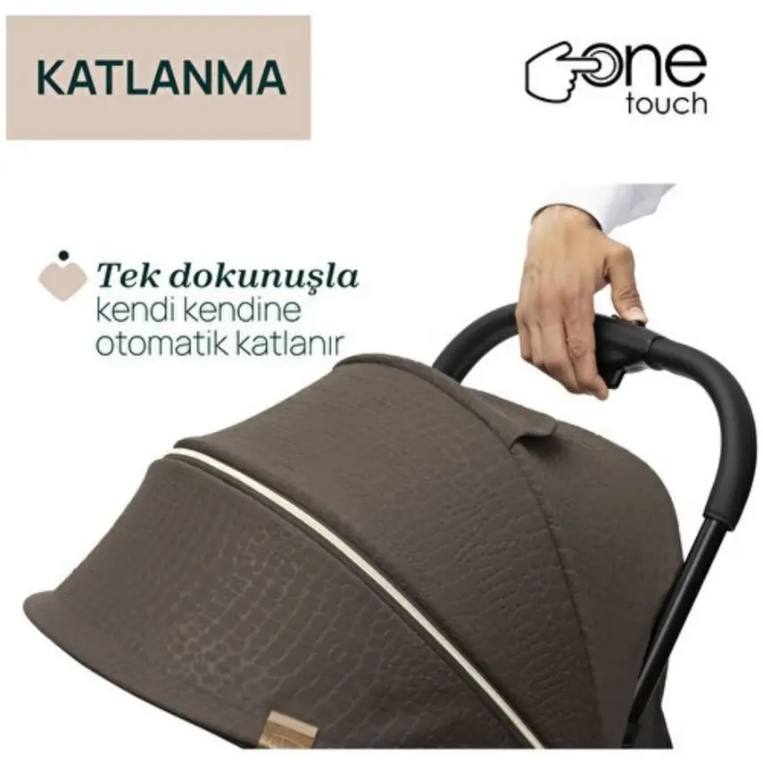 Chicco Goody XPlus Otomatik Katlanır Suya Dayanıklı Kabin Bebek Arabası Bronze Lizard Re_Lux - 3