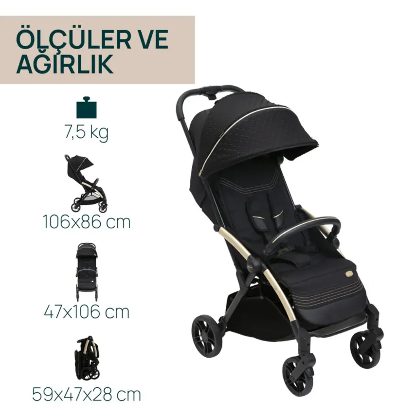 Chicco Goody Xplus Otomatik Katlanır Suya Dayanıklı Kabin Bebek Arabası Twinkle Green - 12