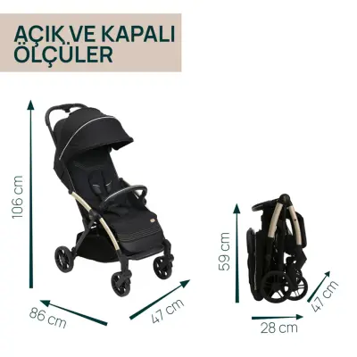 Chicco Goody Xplus Otomatik Katlanır Suya Dayanıklı Kabin Bebek Arabası Twinkle Green - 14