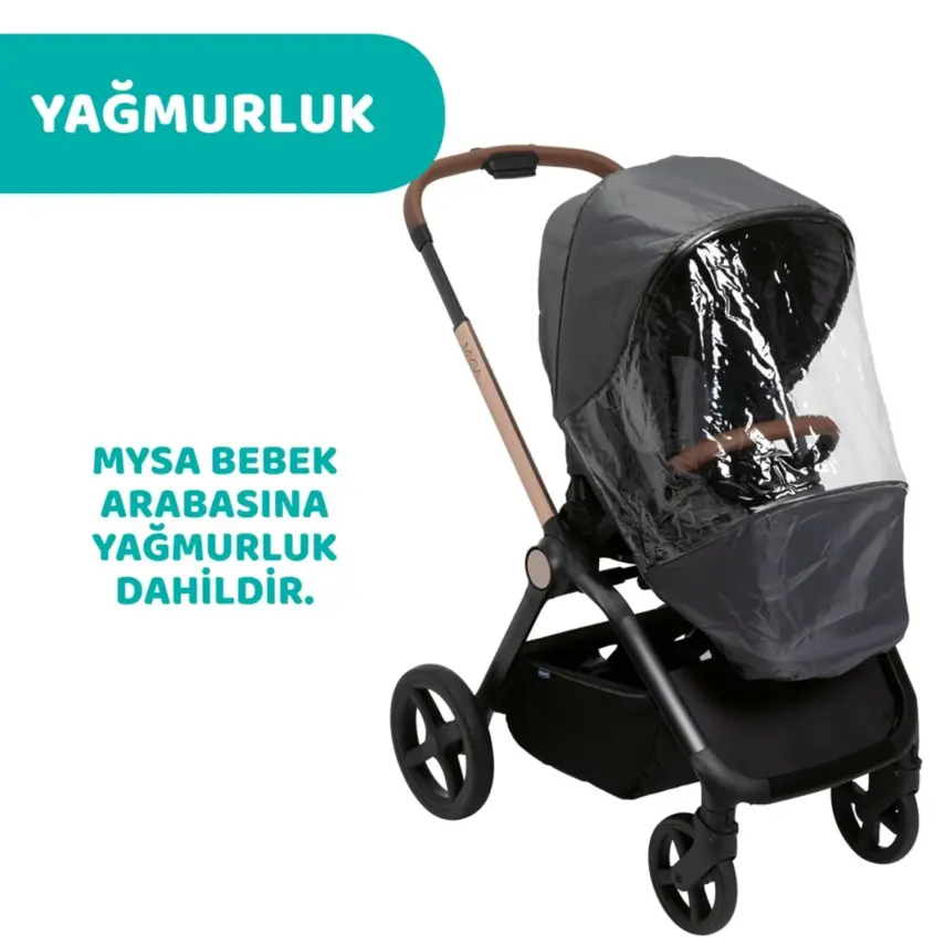 Chicco Mysa Bebek Arabası Black Satın - 8