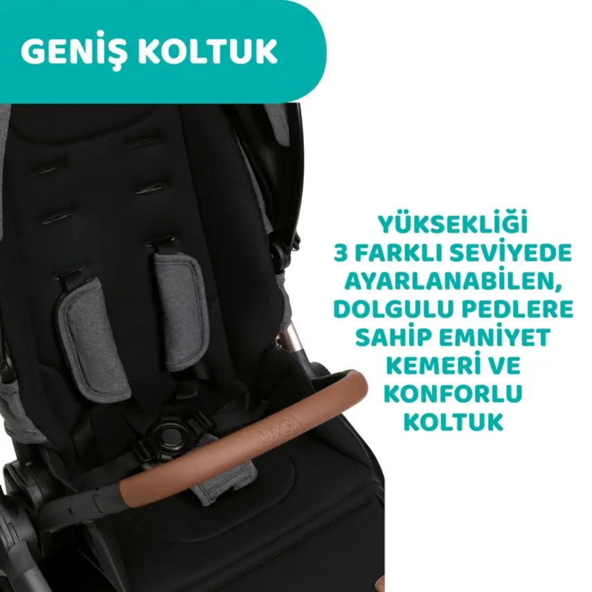 Chicco Mysa Bebek Arabası Black Satın - 7