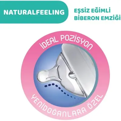 Chicco Natural Feeling Silikon Emzikli Cam Biberon Desenli 150 ml 0+ Ay Yeni - 13