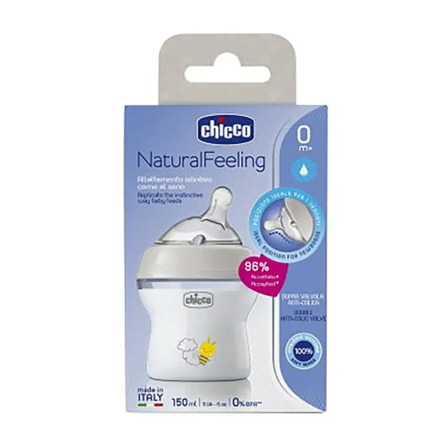 Chicco Natural Feeling Silikon Emzikli PP Biberon 150 ml 0+ Ay - 8