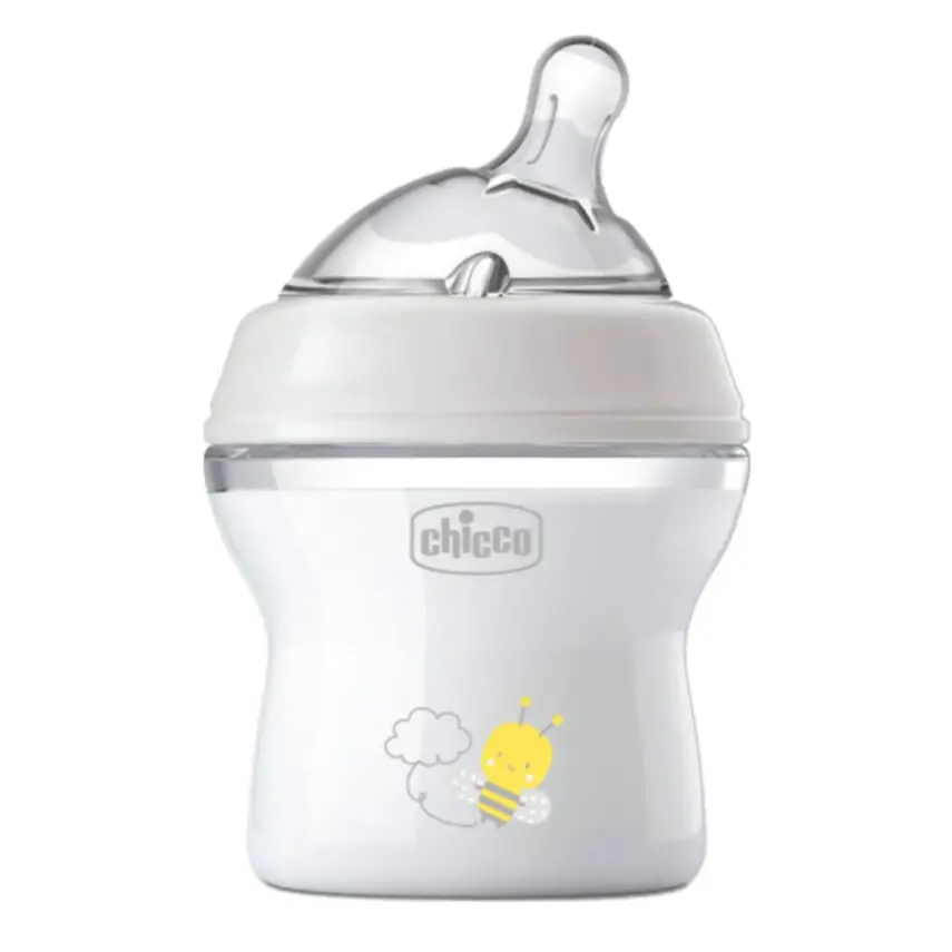 Chicco Natural Feeling Silikon Emzikli PP Biberon Desenli 150 ml 0+ Ay Yeni - 1