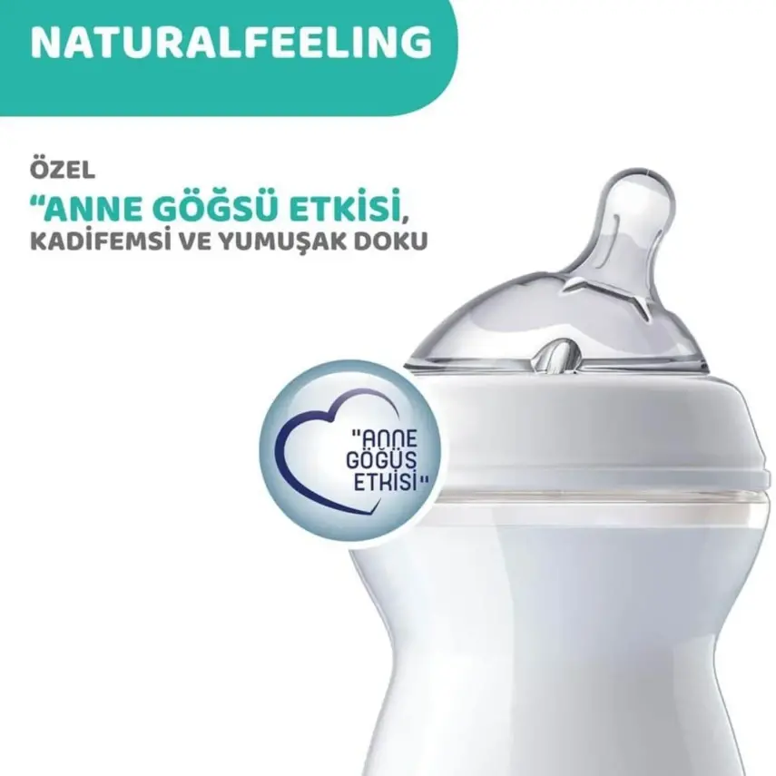Chicco Natural Feeling Silikon Emzikli PP Biberon Desenli 250 ml 2+ Ay Yeni - 12