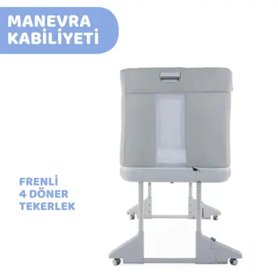 Chicco Next2Me Forever Anne Yanı Beşik Ash Grey Cross Collection - 5
