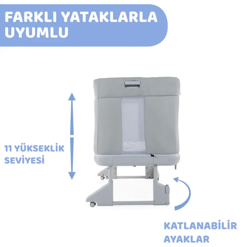 Chicco Next2me Forever Anne Yanı Beşik Cool Grey - 9