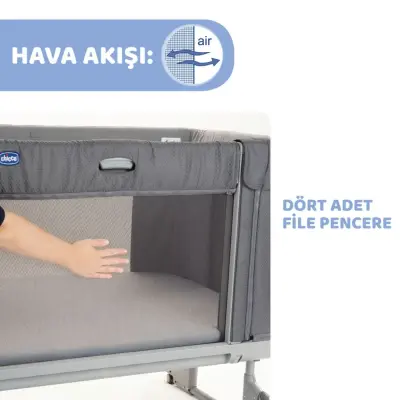 Chicco Next2Me Forever Anne Yanı Beşik Moon Grey - 2