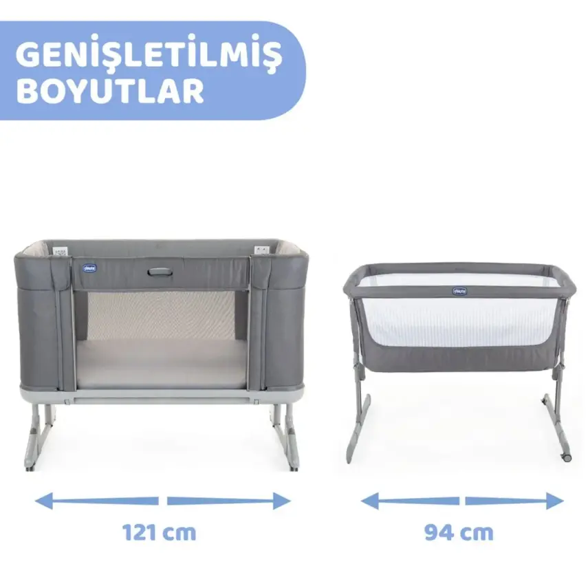 Chicco Next2Me Forever Anne Yanı Beşik Slate Grey - 6