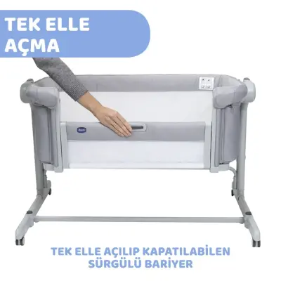 Chicco Next2Me Magic Evo Anne Yanı Beşik Grey Mist - 3
