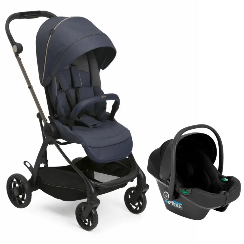 Chicco One4Ever Lounge Çift Yönlü Kolay Katlanabilen Travel Sistem-Seyahat Sistem Bebek Arabası Denim Shine - 1