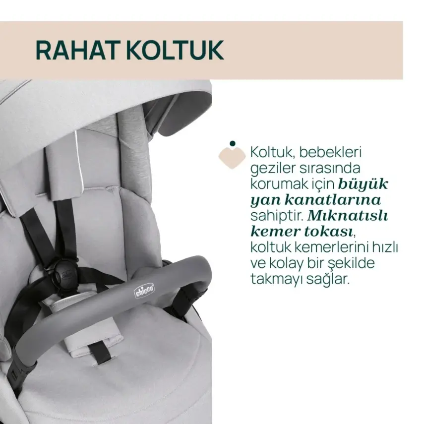 Chicco One4Ever Lounge Çift Yönlü Kolay Katlanabilen Travel Sistem-Seyahat Sistem Bebek Arabası Sparkle Grey - 8