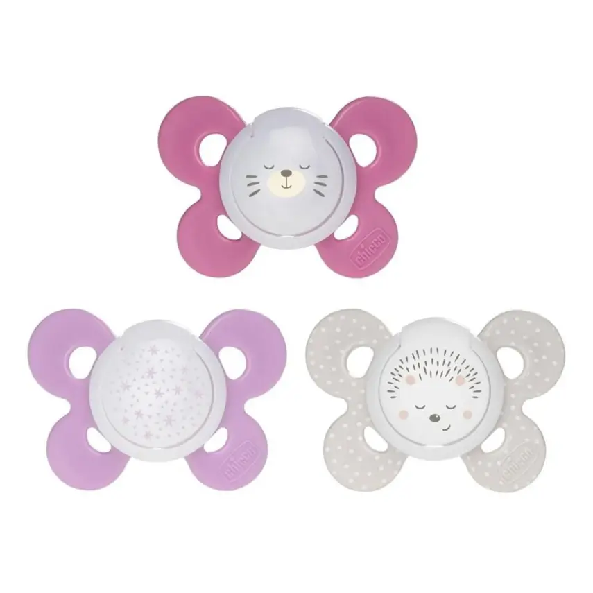 Chicco Physio Comfort Silikon Emzik 2li 16+ Ay Kız - 1