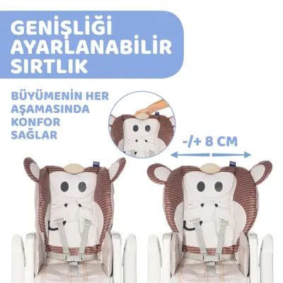 Chicco Polly 2 Start Mama Sandalyesi Monkey - 3