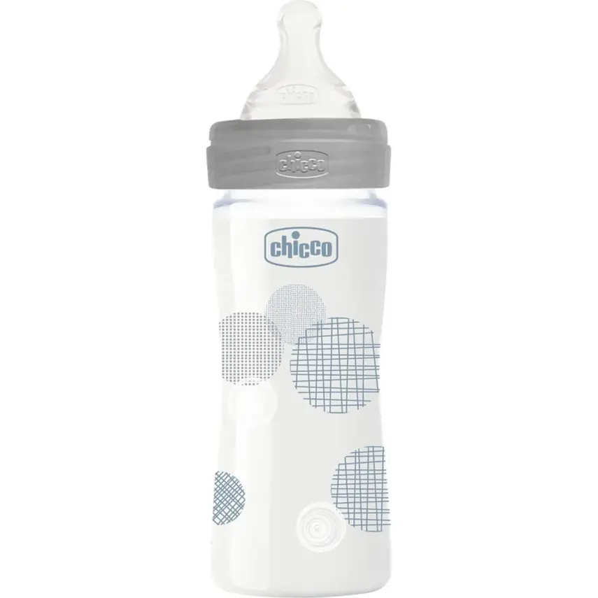 Chicco Well Being Silikon Emzikli Cam Biberon 240 ml 0+ Ay Unisex - 3