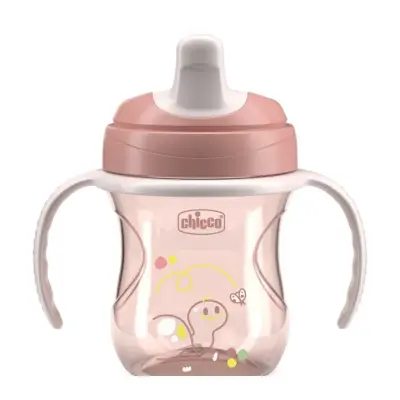 Chicco Yarı Yumuşak Uçlu Alıştırma Bardağı 6+ Ay Kız Yeni - 2