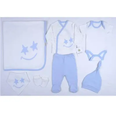 Ciccim Baby Erkek Hastane Çıkışı 7li Yıldızlı Mavi
